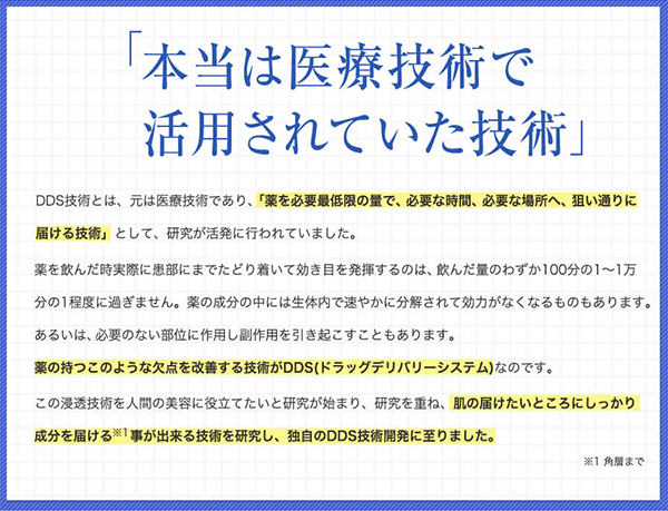 DDSマトリックスエキス DDS技術
